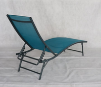 Mobilier de plage extérieur chaise inclinable pliante en tissu teslin chaise longue pliante en acier offert directement par l'usine
