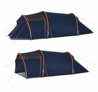 Tente tunnel de luxe 4 saisons imperméable en nylon et silicone double couche 15D pour 2-3 personnes avec grand vestibule pour camping en extérieur (OEM)