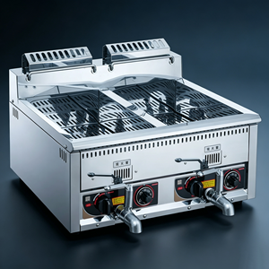 Freidora de doble tanque para patatas fritas y <span class=keywords><strong>pollo</strong></span> frito - <span class=keywords><strong>Precio</strong></span> de máquina de patatas fritas - Product Image 1