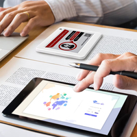 Étiquette électronique MinewTag STag42 4,2 pouces 3 couleurs E-ink ESL, étiquette de prix numérique Bluetooth 5.0 pour supermarché et commerce de détail