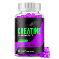 Construire l'énergie gommeuse de soutien de monohydrate de créatine musculaire pour le sport avec 3000mg de supplément de constructeur de muscles de créatine 60 bonbons