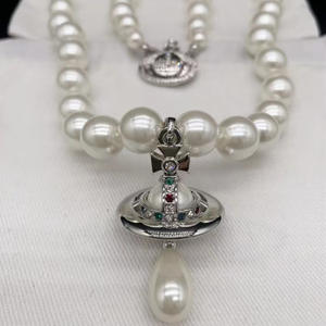 Collar de Perlas en Forma de Gota de Agua, Diseño Retro Nana, Chapado en Oro, para Mujer, Estilo Moderno, Joyería de Aniversario - Product Image 6