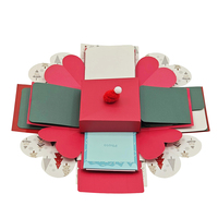 Boîtes d'emballage de bijoux colorées personnalisées avec couvercle et base à ouverture surprise, boîtes cadeaux multicouches DIY pour Noël