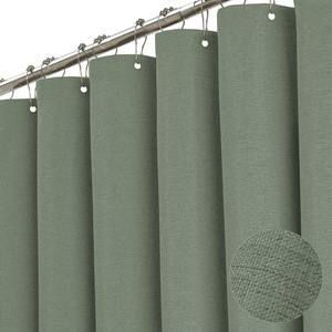 DaiRui 72 "x 72" <span class=keywords><strong>Rideau</strong></span> de <span class=keywords><strong>douche</strong></span> décoratif en lin de <span class=keywords><strong>luxe</strong></span> texturé en polyester imperméable pour salle de bain hôtel - Product Image 6