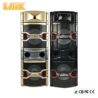 Altavoces de escenario de alta gama Laix DS-8 con caja de madera, luz LED, doble woofer de 12 pulgadas, 120W+120W, potentes, para cine en casa y audio estéreo.