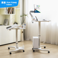 Bureau réglable en hauteur pour étudiants, bureau à domicile pour petits appartements, table d'étude mobile, poste de travail pliable pour ordinateur avec roulettes