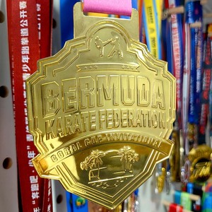 เหรียญรางวัลกีฬาคาราเต้ มวยไทย ยิวยิตสู เทควันโด แบบกำหนดเอง พิมพ์ลายด้วยเทคนิคการหล่อ UV  ทำจากโลหะ ใช้เป็นของที่ระลึก - Product Image 2