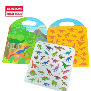 Patrón personalizado venta al por mayor Gran oferta lindo tema TPE jalea reutilizable DIY pegatina libros paquete para niños educación - Product Image 4