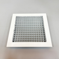 Grille de ventilation carrée moderne en aluminium pour plafond, diffuseur d'air durable pour systèmes CVC