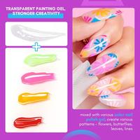 Collection Été Gel UV 3D Néon Lumineux pour Nail Art DIY, Vegan, Non Toxique, pour des Designs d'Ongles Vibrants, Fêtes à la Piscine et Plage