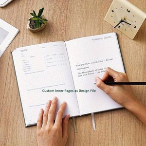 Couverture en cuir personnalisée de qualité supérieure, format A5, carnet imprimé de haute qualité avec pages intérieures personnalisées et logo personnalisé - Product Image 4