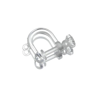 Boucles d'oreilles clips transparentes en résine, style vague, sans perçage, moulées par injection plastique - Product Image 3