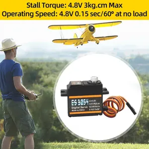 Servo Digital RC Oficial EMAX ES3054 de 17g con Engranaje Metálico, 3.5kg, 0.13s, 23T para Avión, Helicóptero, Robot, Barco RC - Product Image 3