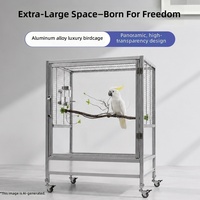 Cage à oiseaux en alliage d'aluminium, robuste et durable avec d'excellentes performances, adaptée aux perroquets et aux pigeons