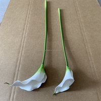 Lys artificiels de haute qualité L-052, fleurs blanches en calla, bouquet de mariage, décoration de Noël, décoration de Pâques, lys au toucher réaliste
