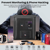 Sac Faraday pour ordinateurs portables, cage Faraday, sacs Faraday pour téléphones et clés, pochette ignifuge antivol, pochette anti-hack pour téléphone