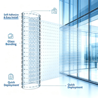 Écran LED flexible en film cristal 1000 mm * 480 mm, transparent, auto-adhésif, affichage LED en film pour intérieur