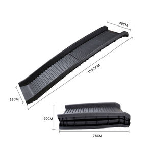 समायोज्य प्लास्टिक छोटे आकार के आउटडोर तह कुत्ते रैंप ठोस पैटर्न टेलीस्कोपिंग से सहायता प्राप्त सुव सार्वभौमिक कार कदम यात्रा - Product Image 3