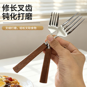 Sapele Wood Handle 304 Stainless Steel Knife Fork Spoon <b>Set</b> Mirror Polished Durable Hotel Cutlery - Product Image 4