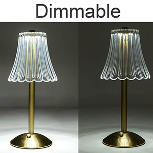 Lampe de table rechargeable avec différentes formes d'abat-jour en acrylique, capacité maximale de la batterie 2500 mAh. - Product Image 2