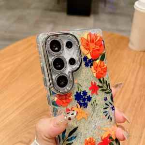 Funda con Soporte para Cámara Serie Floral para iPhone 15 Pro Max, Accesorios para Teléfono Samsung S26 Ultra, S25, S24 Ultra, A35, <span class=keywords><strong>A55</strong></span> - Product Image 6