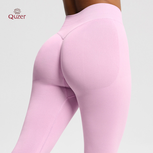 Leggings per ragazze da allenamento in Spandex attillati all'ingrosso - Product Image 2