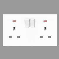 Prise murale standard britannique BS, simple ou double, 13A, avec double port USB, de bonne qualité, universelle