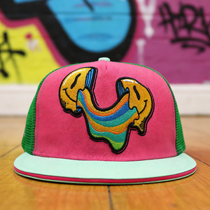 Individuell bestickte 3D-Logo Flat Brim <span class=keywords><strong>Snapback</strong></span> Trucker Cap im Hip-Hop-Stil mit Mesh und individuellem Logodruck - Product Image 3