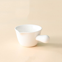 Tasse à lait multifonctionnelle en céramique, mini-tasse à sauce pour steak, cuillère à lait, pot à sucre rond, 100 ml, ustensiles à café
