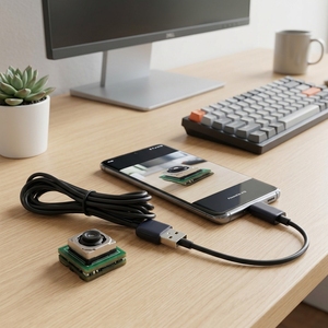 14x14mm 12MP 15fps mise au point automatique Mini caméra USB UVC Android téléphone portable caméra externe OTG vidéo prise de vue USB WebCam Audio - Product Image 2