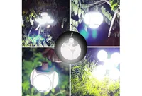 Lampe solaire pliable à LED pour extérieur, football/soccer, lampe d'urgence, charge USB, lampe de recherche portable