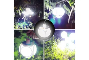 Lámpara Solar de Plástico para Exteriores, Lámpara LED Plegable para Fútbol, Lámpara de Emergencia con Carga USB, Linterna de Búsqueda Portátil - Product Image 6