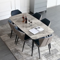 Ensemble de table à manger moderne pour cuisine, 4 à 6 places, luxe