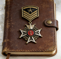 Broche étoile personnalisée style vintage, épinglette rétro en bronze émaillé pour collectionnables, cosplay et souvenirs
