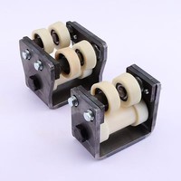 Chariot à roulettes en nylon avec supports pour roues en H, en I et rouleaux de guidage, 3/4/5 roues, pour usage en restaurant, capacité de charge élevée