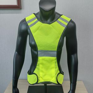 Gilet di sicurezza ad alta visibilità gilet <span class=keywords><strong>giacca</strong></span> a rete riflettente per gli sport all'aria aperta per il ciclismo <span class=keywords><strong>e</strong></span> la corsa - Product Image 4