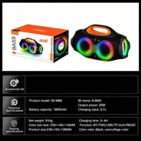 Altavoz Portátil Estéreo Oudiobop, Precio de Fábrica, Altavoz de Rango Medio de Alta Potencia, Sonido Inalámbrico para Jardín y Barbacoa, Precio de Fábrica