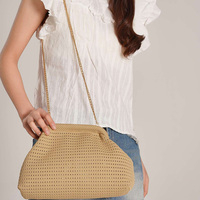 Sac Tricoté Tendance Plage Nuages Pochette Grande Capacité Quotidienne Mesh Creux 3D Tricoté Meilleure Vente pour Dames