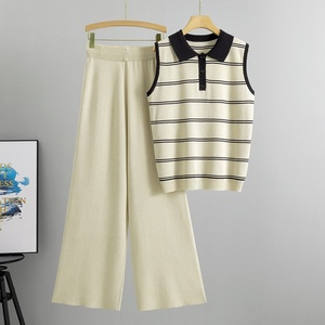 Europeo americano estivo alla moda <span class=keywords><strong>elegante</strong></span> da donna Set Casual da donna in due pezzi - Product Image 2