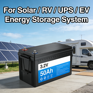 グレードA 3.2V 50Ah角柱型<span class=keywords><strong>LiFePO4</strong></span>バッテリーセル、充電式リン酸鉄リチウム電池、太陽エネルギー貯蔵用 - Product Image 3