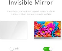 Soulaca Téléviseur de salle de bain 27 pouces, miroir intelligent de luxe, étanche IP65, Android 11.0 Full HD avec 7 touches tactiles et écran tactile