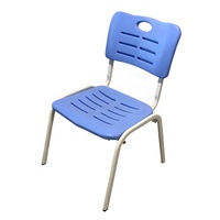 Chaise empilable ergonomique contemporaine pour enfants, en plastique avec structure métallique, idéale pour l'éducation, les bureaux, les salles de réunion, la formation et les écoles