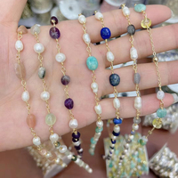 Collier de perles de perles d'eau douce naturelles, collier fait à la main