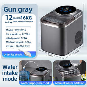 APCOM Square <b>Ice</b> <b>Maker</b> Countertop Automatic 16kg Daily Output Portable <b>Ice</b> Cube Machine Support External Water Bucket OEM Availa - Product Image 5