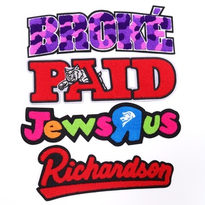 Parche de Chenilla Bordado con Apliques de Cristal y Cuentas, Estilo Bullion, Precio de Fábrica - Product Image 4