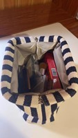 Nouveau Portable grande capacité rayé nuage couleur toile Clip sac fourre-tout haute qualité toile rayé pochette sac à main pour les femmes de luxe