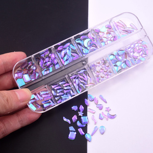 Blinginbox Rhinestone bán buôn thạch anh tím Aurora màu 3D <span class=keywords><strong>flatback</strong></span> Fancy Shape pha lê K9 Nail Art Rhinestones cho trang trí - Product Image 5