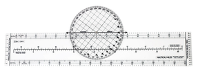 DF CRP-1  Plotter Azimutal Giratorio para Cálculo de Rutas, Distancia Náutica/Estatua, Planificación de Vuelos, Regla de Precisión - Product Image 6