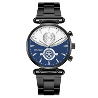 Montre Femme YOLAKO Y0439 à Bracelet Acrylique, Quartz, Patchwork Deux Yeux, Tendance et Écologique, Meilleure Vente pour le Commerce International