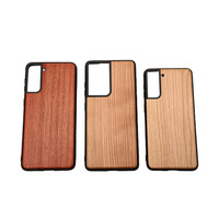 Étui de téléphone tendance en bois TPU antichoc pour Samsung S22plus S22 Pro S20